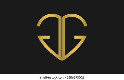 Heart Shaped Letter G Letter Gg Stock Vector (Royalty Free) 1686893002 ...