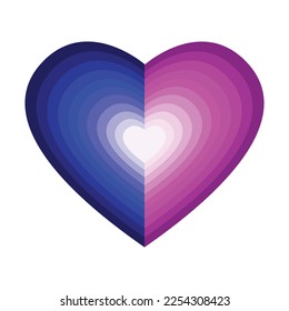 Heart shaped line illustration vector background design. Heart sign romantic feminine design.