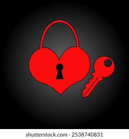 heart shaped lock with key