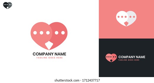 Logo in Heart Shaping - Alle Elemente auf dieser Vorlage können mit Vektorillustration-Software bearbeitet werden