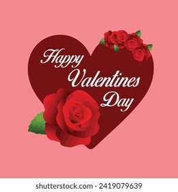 A heart shaped logo entwined with roses radiating warmth and love