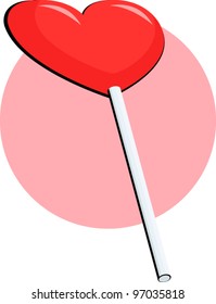 caramelos lollipop con forma de corazón