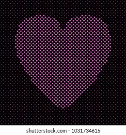 Heart shaped love concept background design - vector pattern graphic from pink hearts