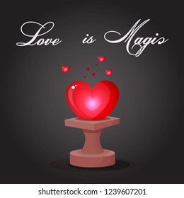 heart shaped magic crystal