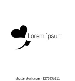 heart shaped nose. love pets. pets shop logo. logotype template for veterinary clinic. pet lovers. business sign