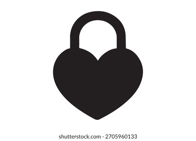 Heart shaped padlock representing love security romance and protection vector graphic