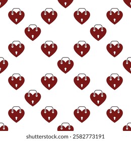Heart Shaped Padlock vector Love concept seamless pattern or background