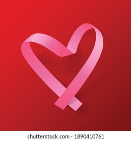Heart shaped paper cut, vector
