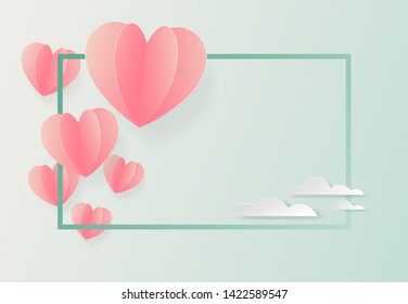 Heart shaped paper orientation vector.