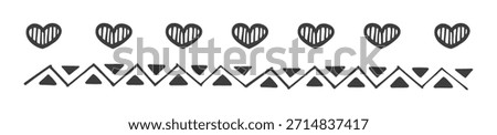 Heart shaped papers on white background, Part of User Interface Flat Icons. Fill black style. Vector Illustration.