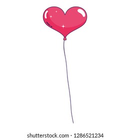 Heart shaped party balloon