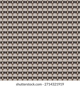 Fondo monocromático del patrón en forma de corazón marrón para el empaquetado del chocolate y el diseño romántico de la papelería