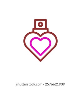 Heart shaped perfume bottle vector illustration