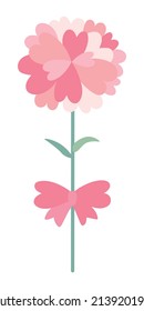 heart shaped pink flower gift