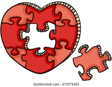 Heart shaped puzzle
