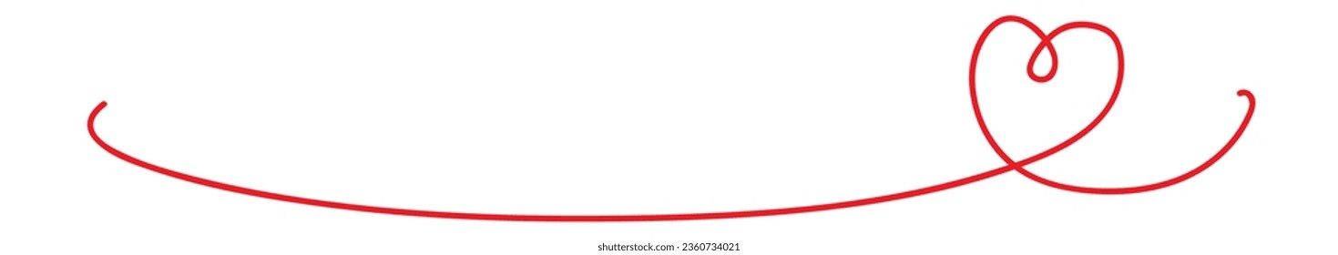heart shaped red line decoration