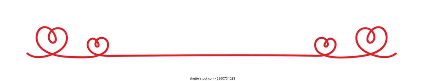 heart shaped red line decoration