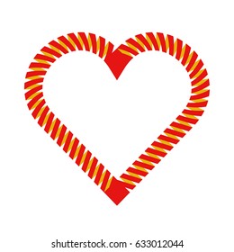 Heart shaped ribbon vector