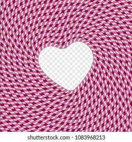 Heart shaped rope vector background 