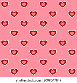 Herzform, nahtloser Hintergrund, der Liebe zeigt