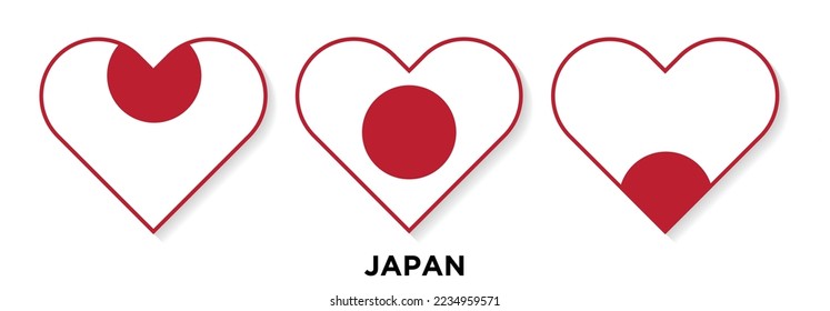 Heart shaped sign with JAPAN flag