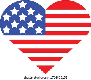 Heart Shaped Star Spangled Banner Stock Vector (Royalty Free ...