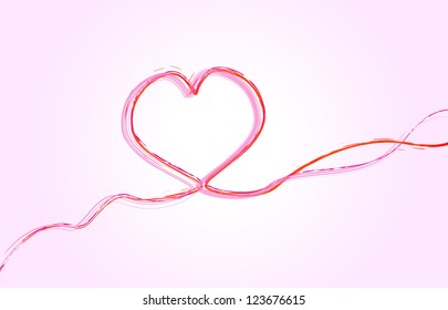 heart shaped stroke, background