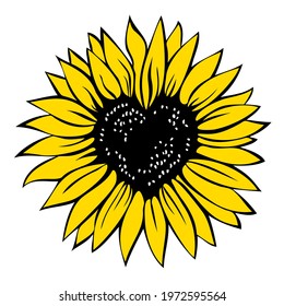 Free Free 262 Clipart Sunflower Heart SVG PNG EPS DXF File