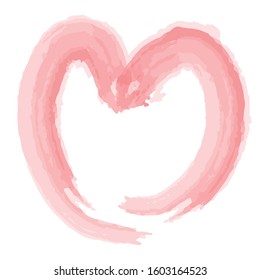 
Heart shaped tangled grungy scribble hand drawn with thin line, divider shape. Isolated on white background. Vector illustration