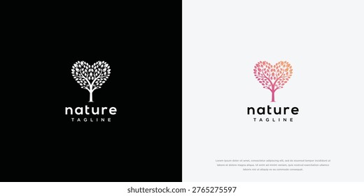 Heart Shaped Tree Logo Design