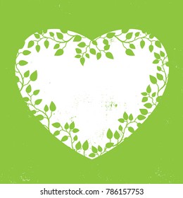 
A heart shaped vector floral frame. Elements of design.