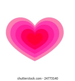 Heart Shaped vector illustration for valentines day