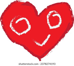 Heart shaped vector used for graphics.