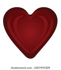 Heart shaped wax stamp. vector illustration