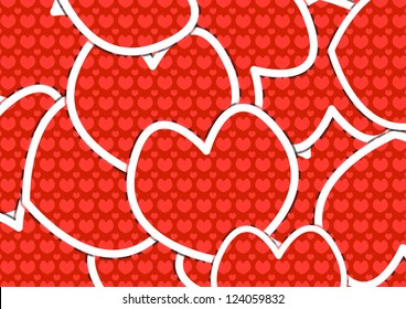 Heart Shapes Background of Valentin`s Day