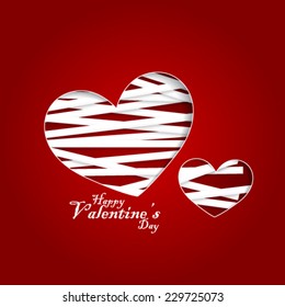 Heart Shapes with Contents for Valentines Day Background