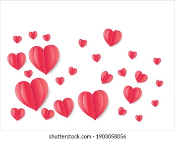Heart shapes of different sizes