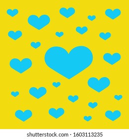 heart shapes in different sizes for Valentines Day background. Lovely heart wallpaper.