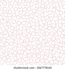 heart shapes outlines. vector seamless pattern. valentines day. wedding repetitive background. fabric swatch. wrapping paper. modern stylish texture. design template for greeting card, invitation