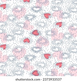 Heart shapes from polka dots