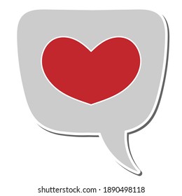heart shapes and speech bubbles hand drawn doodle stickers design vector illustration
