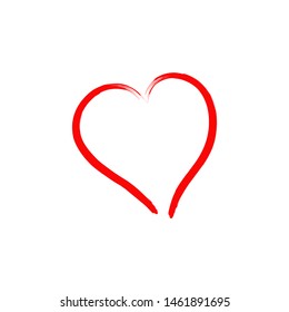 Heart shapes vector. Love illustration on white backgronds