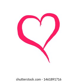 Heart shapes vector. Love illustration on white backgronds