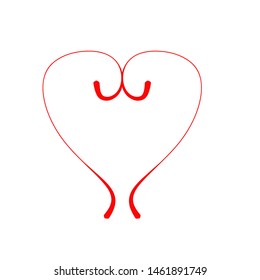 Heart shapes vector. Love illustration on white backgronds