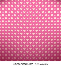 Heart shapes wallpaper. Romantic vector seamless pattern