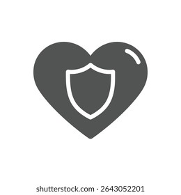 Heart with Shield Icon Symbolizing Employee Well Being and Comprehensive HR Support Programs