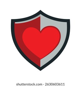 Icône de sécurité Protection de coeur Love Shield