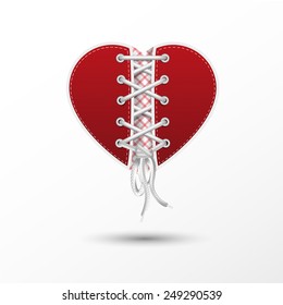 heart with shoelaces