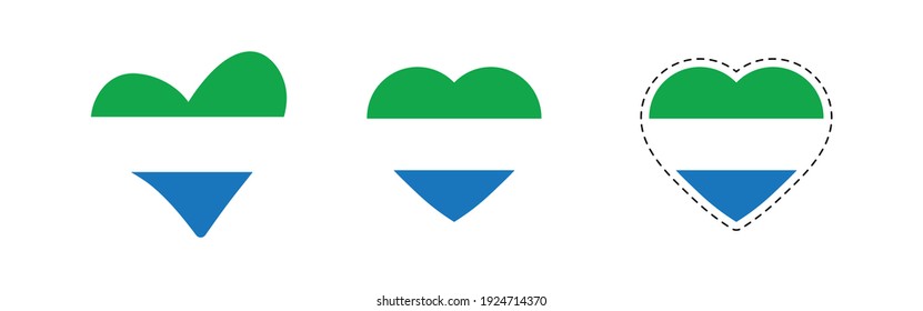 bandera de la Sierra del Corazón. Indicador simple vectorial Sierra