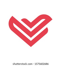 heart sign in abstract form